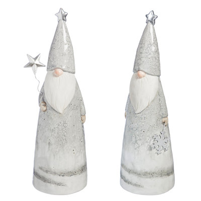 Ensemble de décoration de table de père noël en céramique 2 pièces
