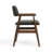 Arezzo Dining Chair Walnut Wood Finish Upholstered Performance Fabric Fully Assembled