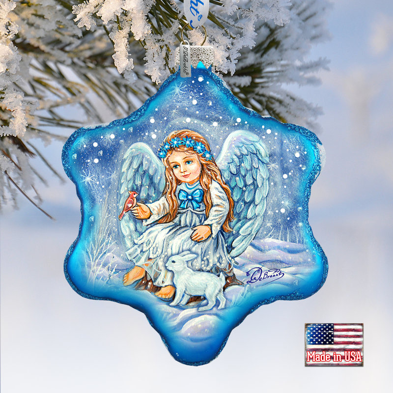 5'' Glass Holiday Shaped Ornament