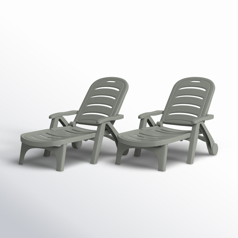 Anaias Outdoor Chaise Lounge, Gray