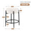 Ensemble de chaises Mid-Century modernes de 4 à 23,6 tabourets de cuisine sans dossier avec rembourrage blanc Boucle-1812818413