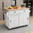 Buccigross 52.2'' Wide Rolling,with Rubber wood Drop-Leaf Countertop, Concealed sliding barn door adjustable height,Kitchen Island on 4 Wheels with Storage Cabinet and 2 Drawers,island,coffee cart-1580278980-1552852342