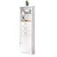 Grande armoire de rangement blanche avec 3 tiroirs et tablettes réglables pour la salle de bain, la cuisine et le salon, panneau de fibres à densité moyenne avec finition peinte