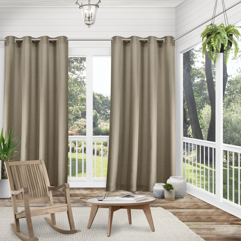 Lusetta Semi-Sheer Curtain Panel Pair, 54" W x 84" L, Natural