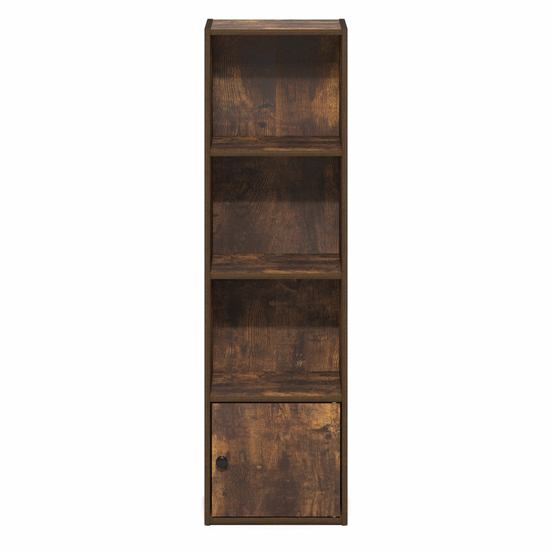 Bibliothèque standard Aagam, (4 tablettes) H 42 po x l 12 po x P 10 po, Bois de pin ambré