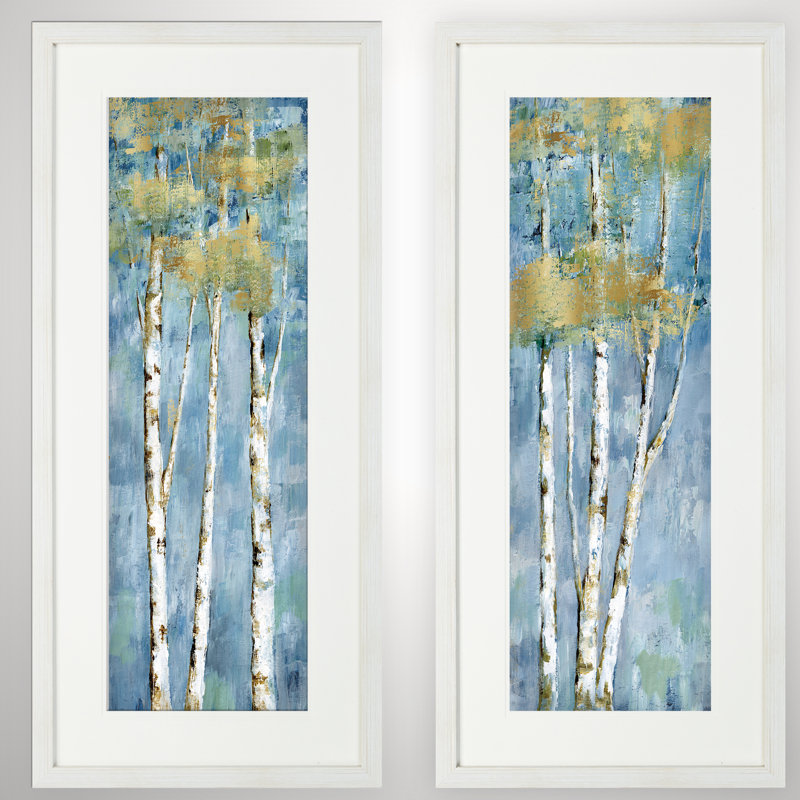 " Shimmering Birch " 2 - Pieces, White