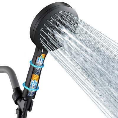 Pomme de douche multi-fonctions à 8 jets avec filtre