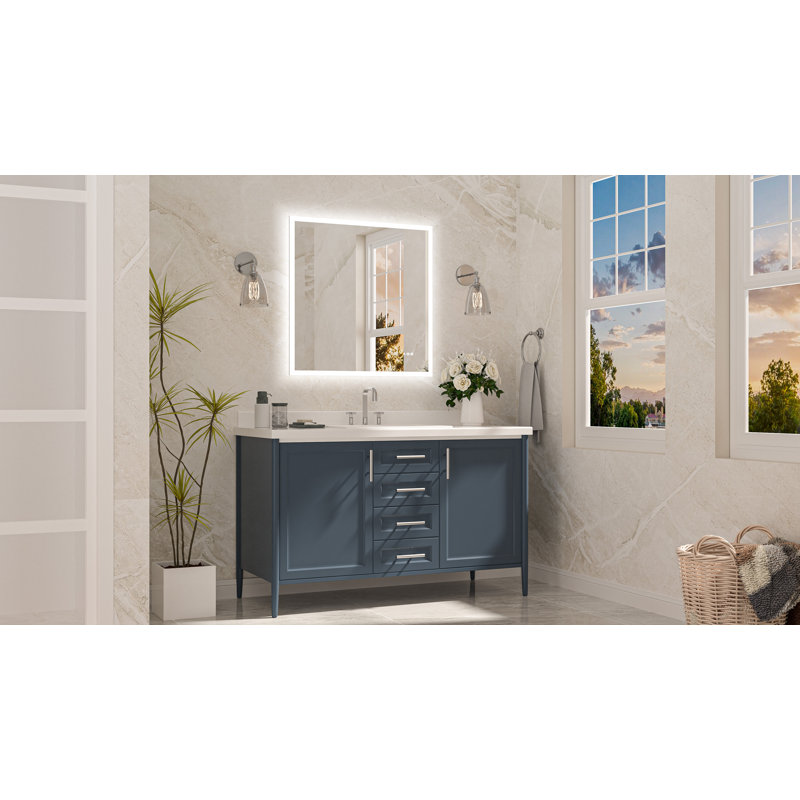 Front & Back LED Sensor Bathroom Vanity Mirror With Human Body Induction Wall Mirror Dimmable Anti Fog, 36" x 36"