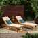 Vinita Outdoor Acacia Chaise Lounge Set