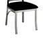 Chaise d'appoint rembourrée noire Kropf