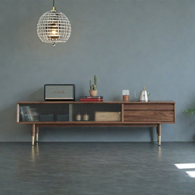Nordic style solid wood TV cabinet