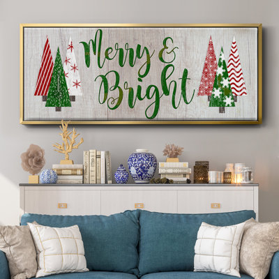 Merry & Bright - toile encadrée