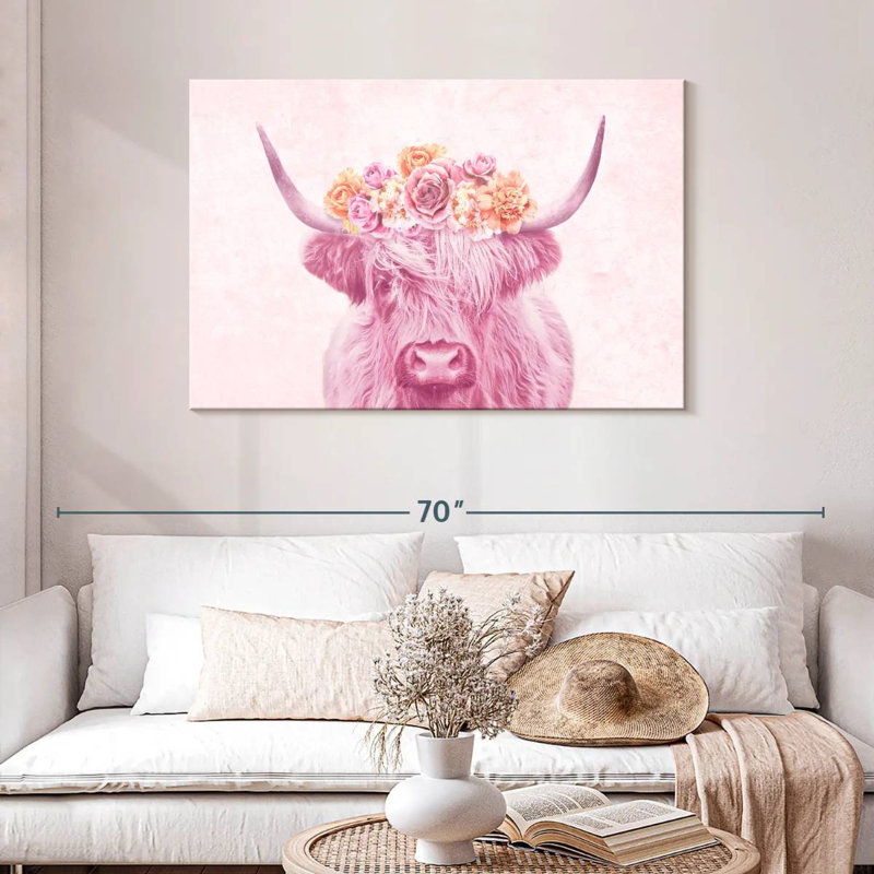 Brampt Cow Flower Crown, 30" H x 45" W
