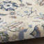 Tapis floral vert et ivoire 8 pi x 10 pi tissé à la machine