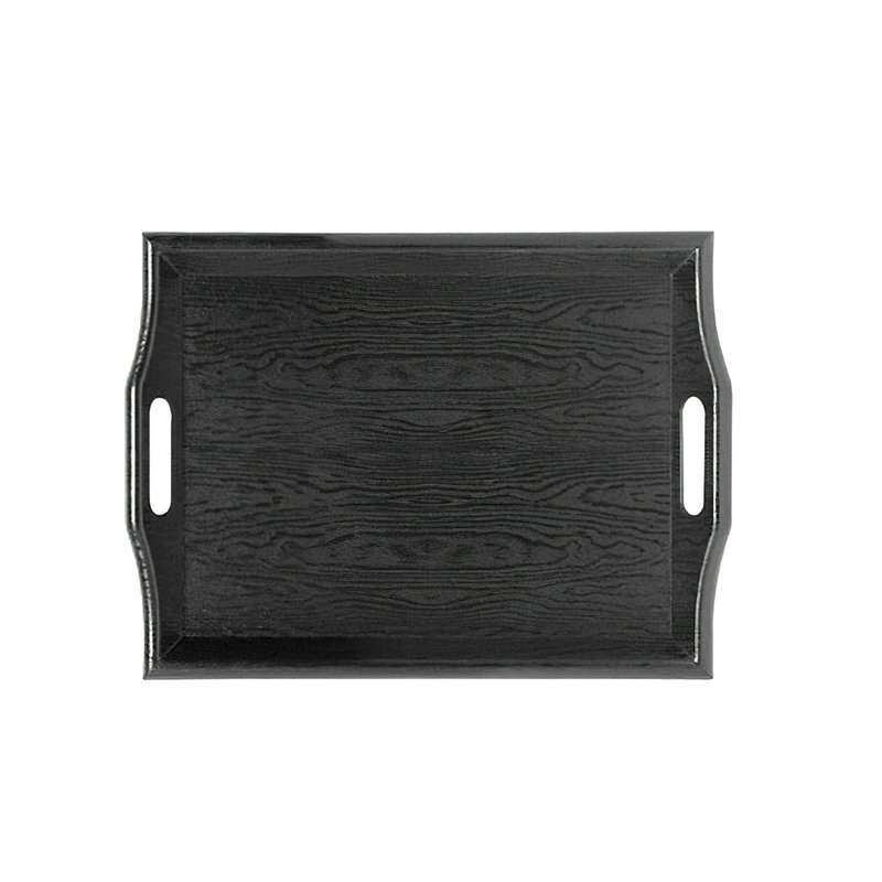 Ottoman Trays Plastic Tray, 14.25" W x 19" D, Black