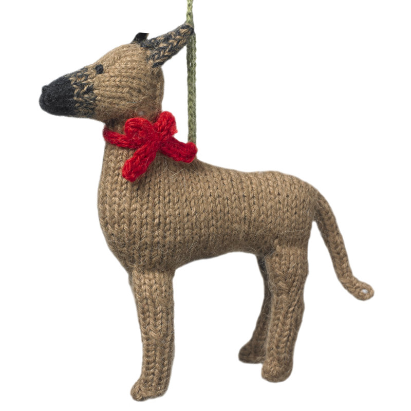 Great Dane Dog Hand Knit Christmas Ornament
