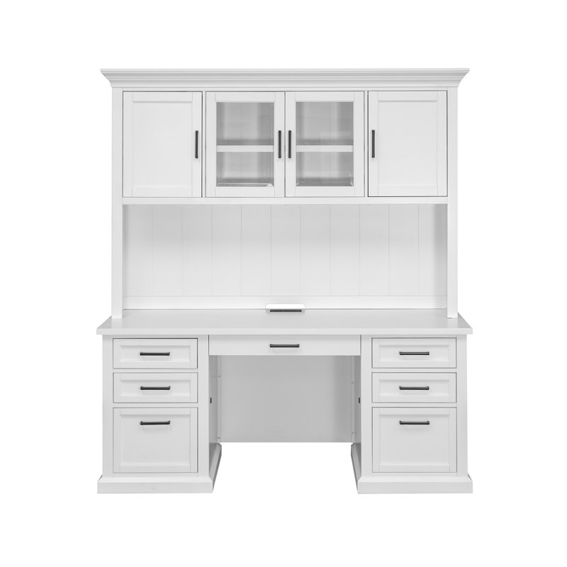 Elsabeth 68'' W Rectangular Standard Desk and Hutch