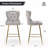 Maghull Upholstered Counter Stool with Metal Frame-1422407906