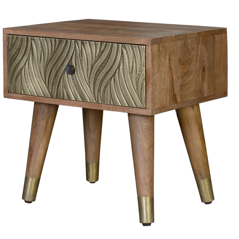 Aurelia 50cm W Solid Wood Bedside Table