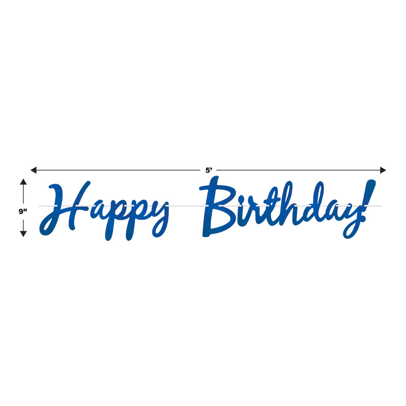 Banderole Foil Happy Birthday