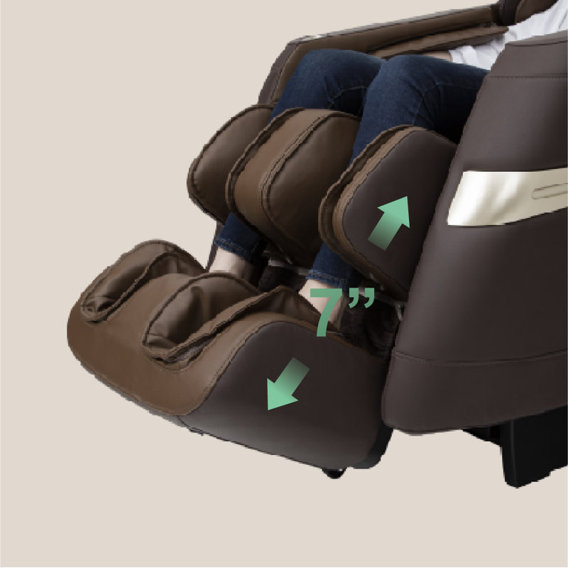 Fauteuil de massage Quantum 3D, Similicuir brun, Brun