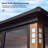 PURPLE LEAF 12' W x 14' D Patio Hardtop Gazebo Double Top Outdoor Screen House Aluminum Solarium Backyard Sun Room