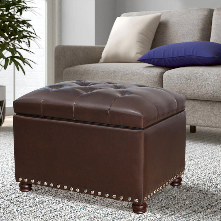 Modern Faux Leather Ottoman Footrest Stool Foot Rest Small Chair Seat Sofa  Couch, 1 - Fred Meyer