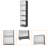 Matt Grey And White 5-shelf Shelf - Slim Bookcase For Home 5 Stylish Homes