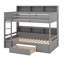 Kids Twin Bunk Bed with Drawers-1233461867
