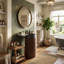Meuble-lavabo cylindrique autoportant 16 po avec lavabo rond à surface solide, bois massif scandinave moderne-130829829-130829831-130829833