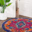 Tapis Antigua Calypso tissé à la main fuchsia-650569190