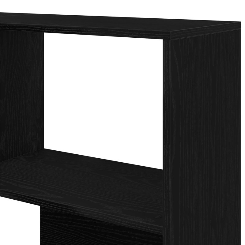 Corner Bookcase Tier Corner Bookshelf Storage Cabinet Engineered Wood