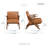 Granby 26.5" Mid-Century Modern Accent Chair - Easy-Care Faux Leather Upholstery, Durable Solid Rubberwood Frame-54229800-51441074