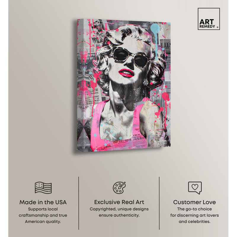 Retro Glam Star Collage Canvas Art Print, 24" x 16"