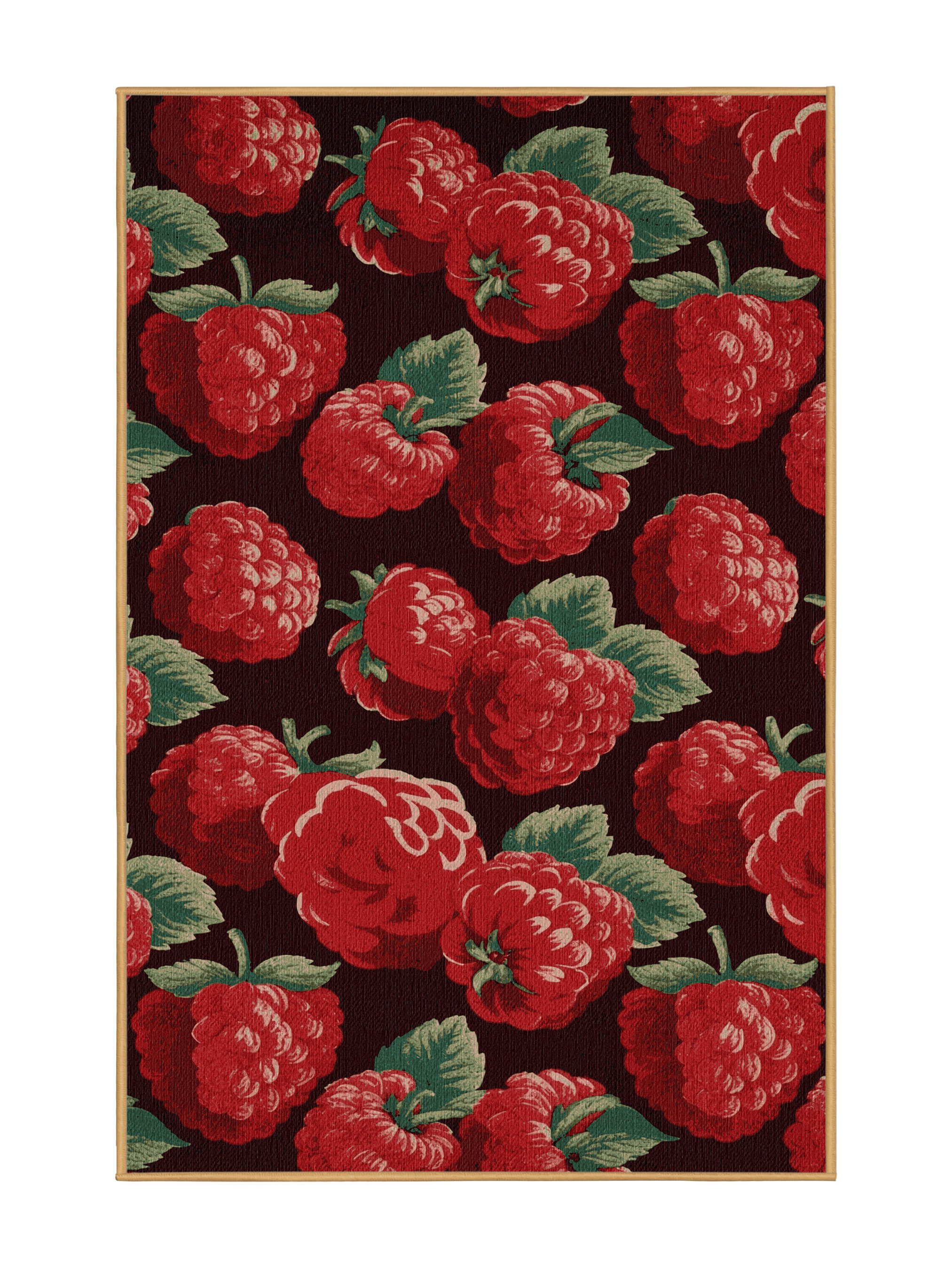 One Allium Way® Washable Raspberry Red Fruits Area Rug | Wayfair