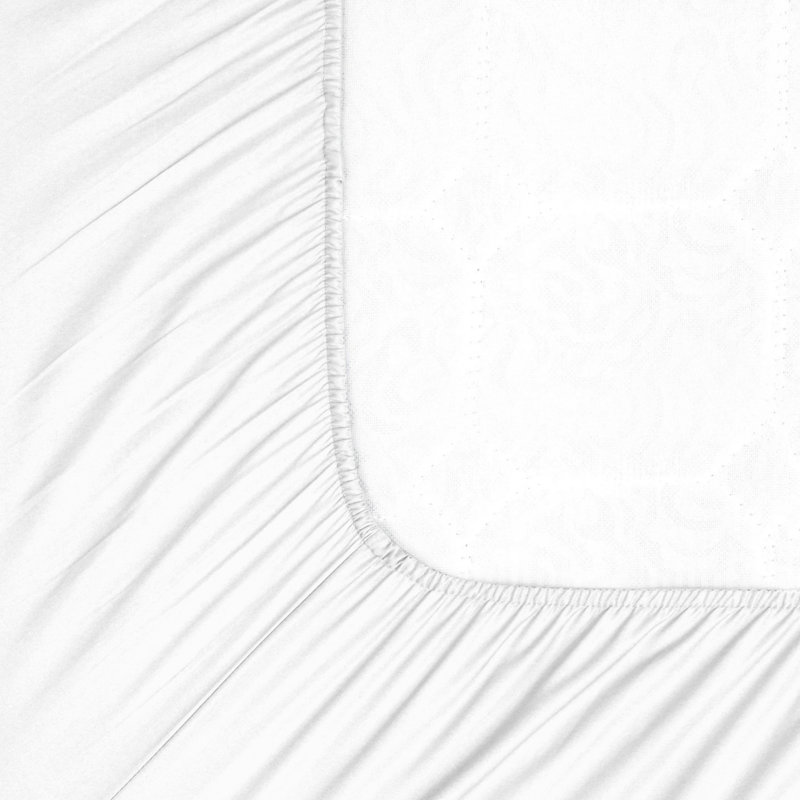  Ensemble de draps 500 fils en satin de coton 500 fils (4 pièces), Très grand lit, Blanc
