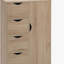 Armoire de rangement pour salle de bain avec 4 tiroirs et porte