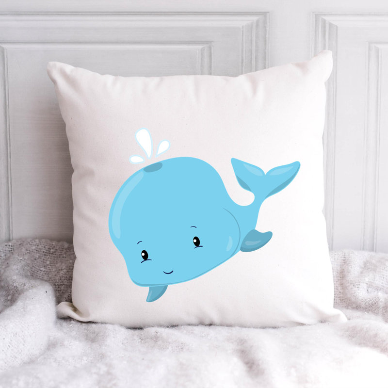 Nautical Sea Life_371 - Coussin décoratif en polyester, H 16 po x l 16 po