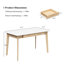 Table de salle à manger rectangulaire avec tiroirs de rangement 47,2 "x 21,7"-486442092