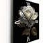 Horloge murale rétro - rose blanche-99639261