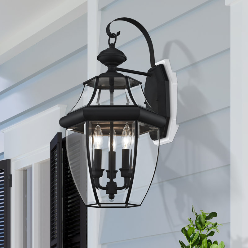 Alexavier Solid Brass Wall Light, 22.5" H x 12.5" W x 11.75" D, Black