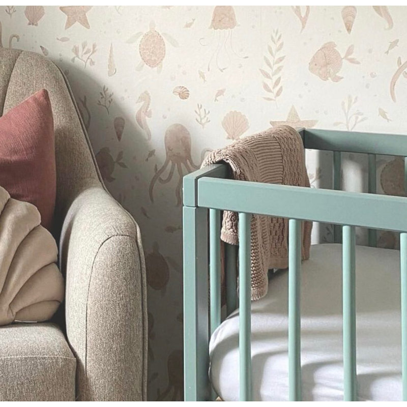 Mini Cot Bed, Stone Teal