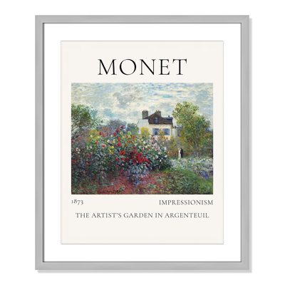 Artists Garden in Argenteuil Print by Claude Monet