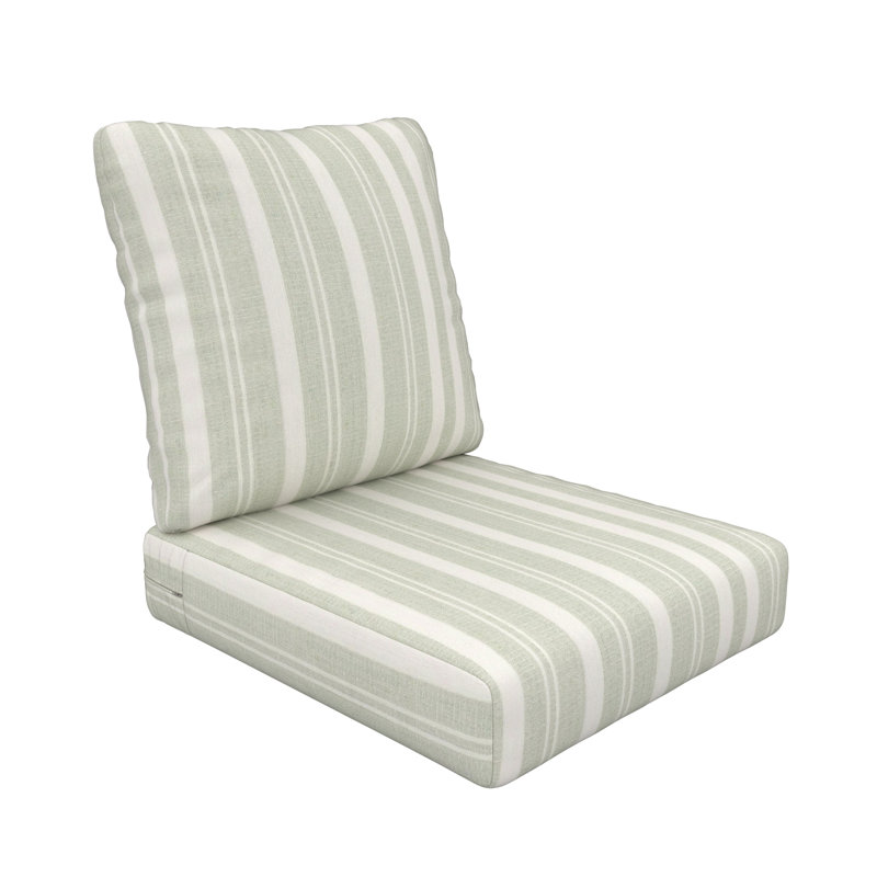 Coussin de siège / dossier Ambré Sunbrella® à assise profonde Amala, Sunbrella sauge tranquille