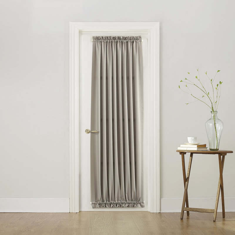 Thermal Energy Saving Rod Pocket Door Curtain Panel - Basics by Wayfair™, Stone
