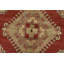 Tapis oriental rouge en laine noué à la main 5 pi 9 po x 7 pi Kazak Kazak