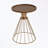 round shape patio table with metal base