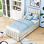 Upholstered Platform Bed with Twin Trundle and 3 Storage Drawers-19470077-19470079