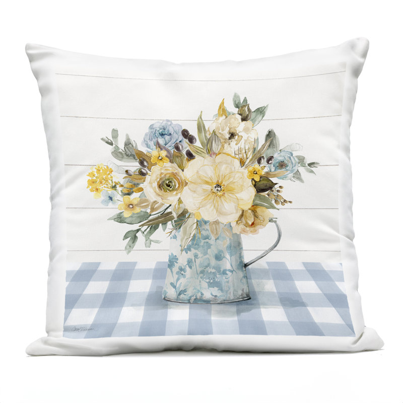 Coussin Summer Floral, Bouquet bleu