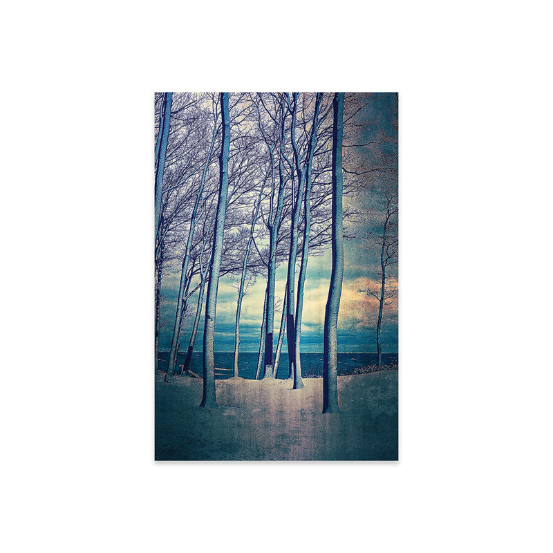 «Winter at Lake Michigan» par Michelle Calkins, impression sur toile tendue, H 24 po x l 16 po x P 0,25 po